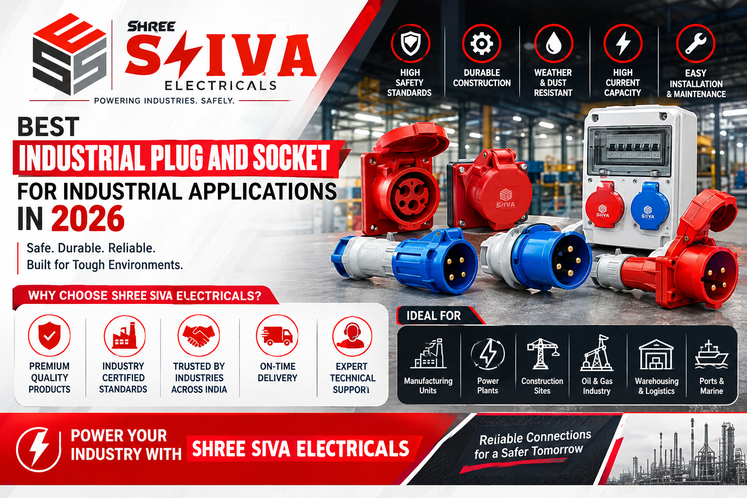 Best Industrial Plug and Socket for Industrial Applications in 2026